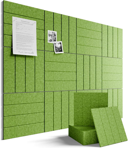 Fluxynara Large Felt Bulletin Board 48" x 36" Cork Board Alternative-12 Pack with 70 Safe Removable Adhesive Tabs, Cork Boards for Walls Cork Board for Home Office Classroom Pin Board (Oatmeal)