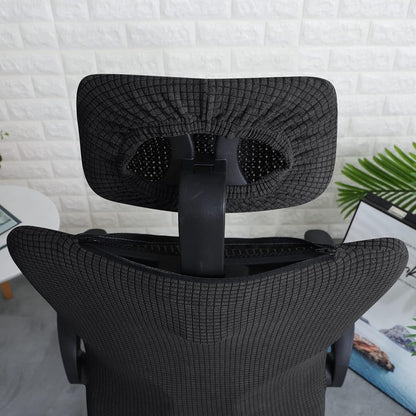 FORCHEER Office Chair Armrest Covers 12-15 Inch Velvet Elastic Black Arm Rest Covers for Desk Computer Chairs Washable