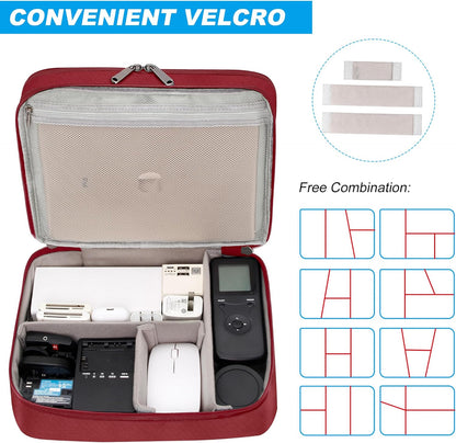 CILLA Electronics Organizer Travel, Travel Cord Organizer Case, Compact Electronics Accessories Bag for Cable, Cord, Charger, Phone