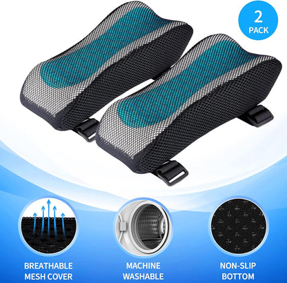 BEAUTRIP Ergonomic Armrest Pads- Office Chair Arm Rest Cover Pillow - Elbow Support Cushion for Computer, Gaming and Desk Chairs (Set of 2, Mesh Cover)