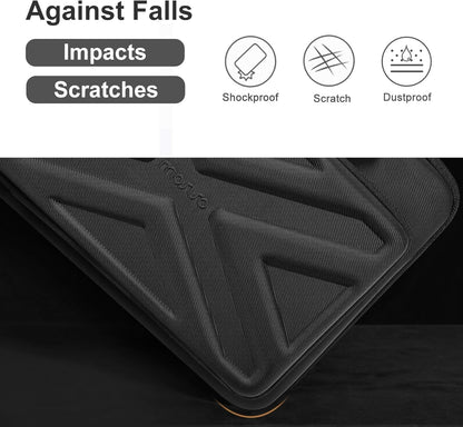 MOSISO 15.6-16 inch Laptop Hard Case, 15 inch Shockproof Waterproof Laptop Case Hard Shell Compatible with MacBook HP Dell, Carrying Sleeve Computer Bag with Sturdy Handle&Front Pocket&Belt, Black