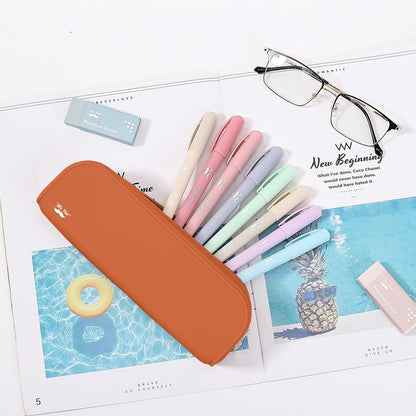 Mr. Pen- Silicone Pencil Case, Aesthetic Pencil Bag for Women, Makeup Pouch, Multifunctional Pouch for Stationery, Cosmetics and Electrical Goods Storage