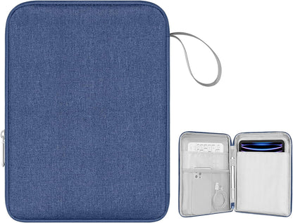 DTTO 9-11 Inch Tablet Sleeve with Handle for iPad 11-inch A16 / Air 11-inch M3 M2, iPad 10th Gen 10.9", iPad 9/8/7th Gen 10.2", iPad Air 5/4th Gen 10.9", iPad Pro 11, Galaxy Tab A9+, Blue