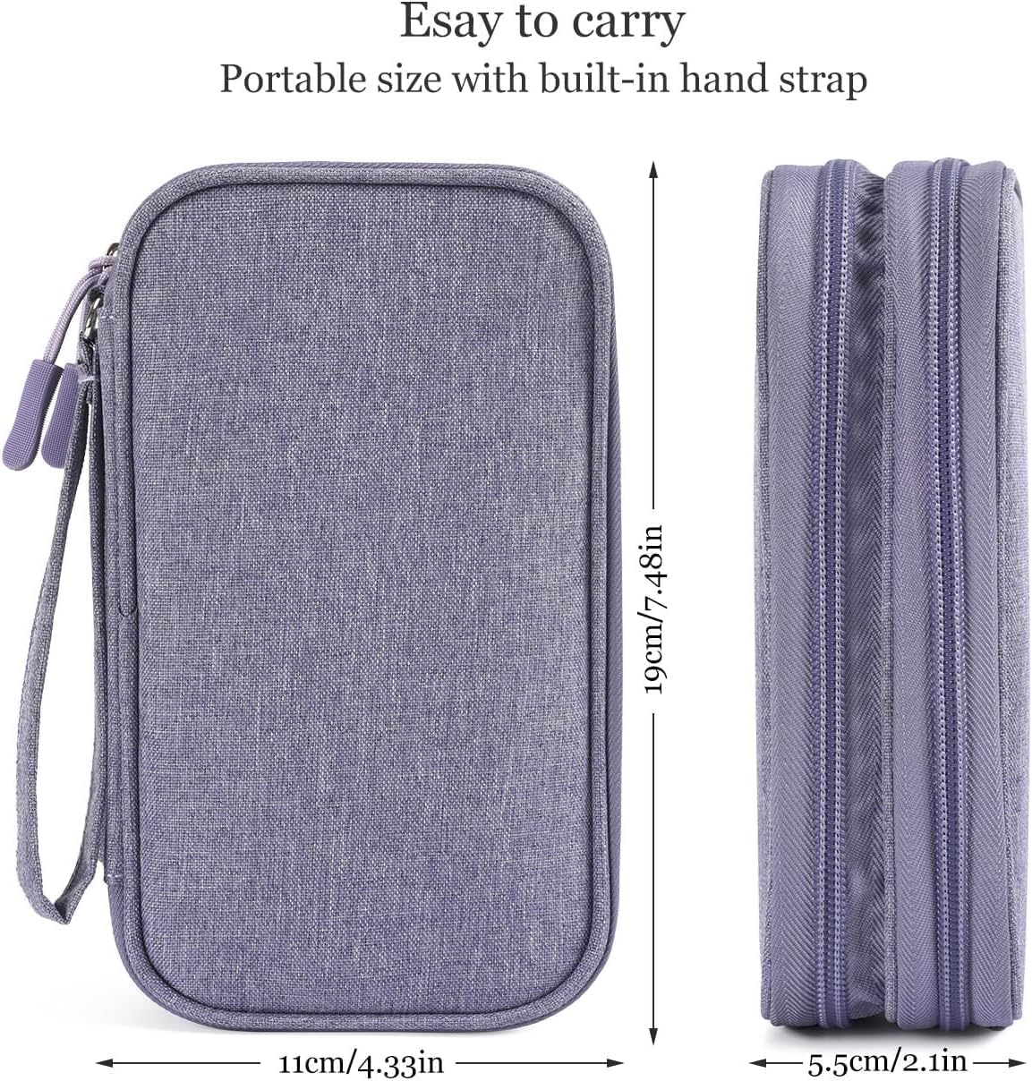 CAOODKDK Electronics Accessories Organizer Pouch Bag, Travel Universal Organizer for Cable, Charger, Phone, SD Card, Business Travel Gadget Bag