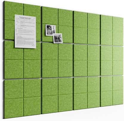 Bumusty Large Cork Board Alternative-48 x 36" Felt Bulletin Board Tiles, with 30 Pushpins, 70 Adhesive Tabs, Bold-Stripe 12-Pack, Cork Boards for Office Push Pin Board Felt Board-Carbon Blue