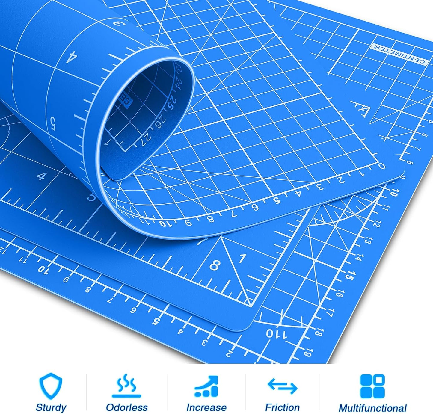 DIYSELF Cutting Mat 12in×18in, Cutting Mats for Crafts, Self Healing Cutting Mat A3, Fabric Cutting Mats Double Side for Sewing, Quilting, Craft Mat for Desktop, Matting & Mounting Materials