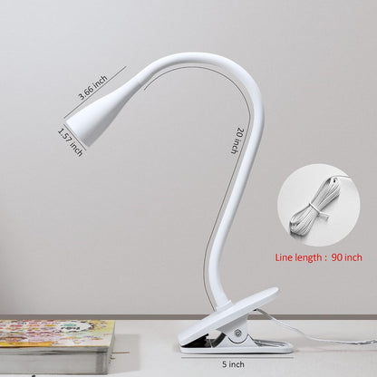 Book Light for Reading in Bed, Eye-Caring LED Reading Light, 360° Flexible Clip on headboard lamp, 5W 3000k Desk Lamp with Clamp for Bedroom, Office, Painting, Workbench and Sewing, Black