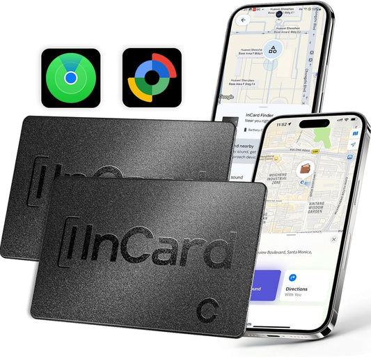 Wallet Tracker Card for iOS & Android, 5-Year Battery Life, Air Tracker Tag with Ultra-Slim Design, Works with Apple Find My and Google Find Hub, Smart Tracking Card Locator for Passport, Keys, Bags