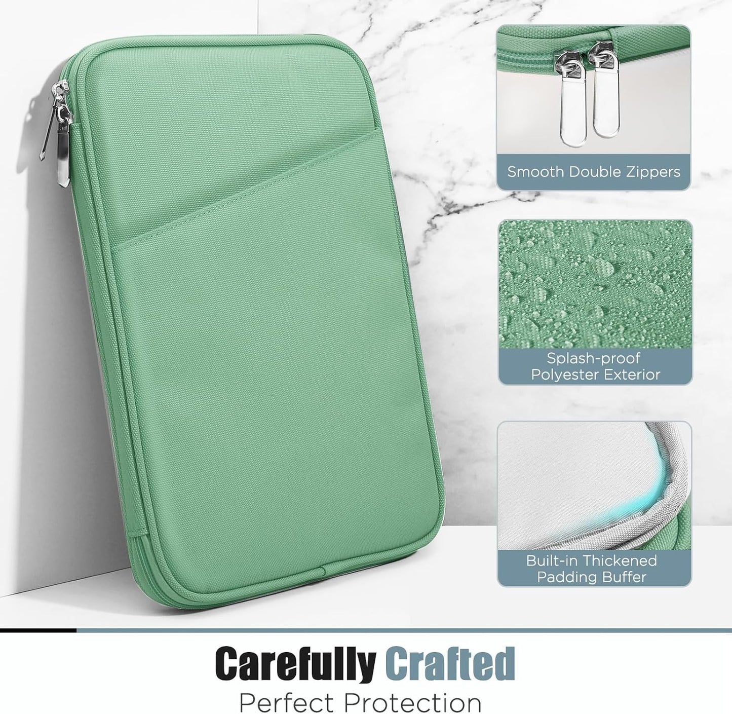 TiMOVO 9-11" Tablet Sleeve Bag for iPad 11-inch A16 2025, iPad 10.9"/10.2"| Air 11 Inch/5th/4th Gen. 10.9", Galaxy Tab A9+/A11Plus 11", Protective Bag with Pocket, Black
