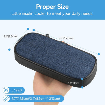 Gelozid Insulin Pen Cooler Travel Case Diabetic Medication Insulated Cool Organizer with 2 Reusable Ice Packs for Insulin Pen and Other Diabetic Supplies, for the Daily Life and Trip(Black)