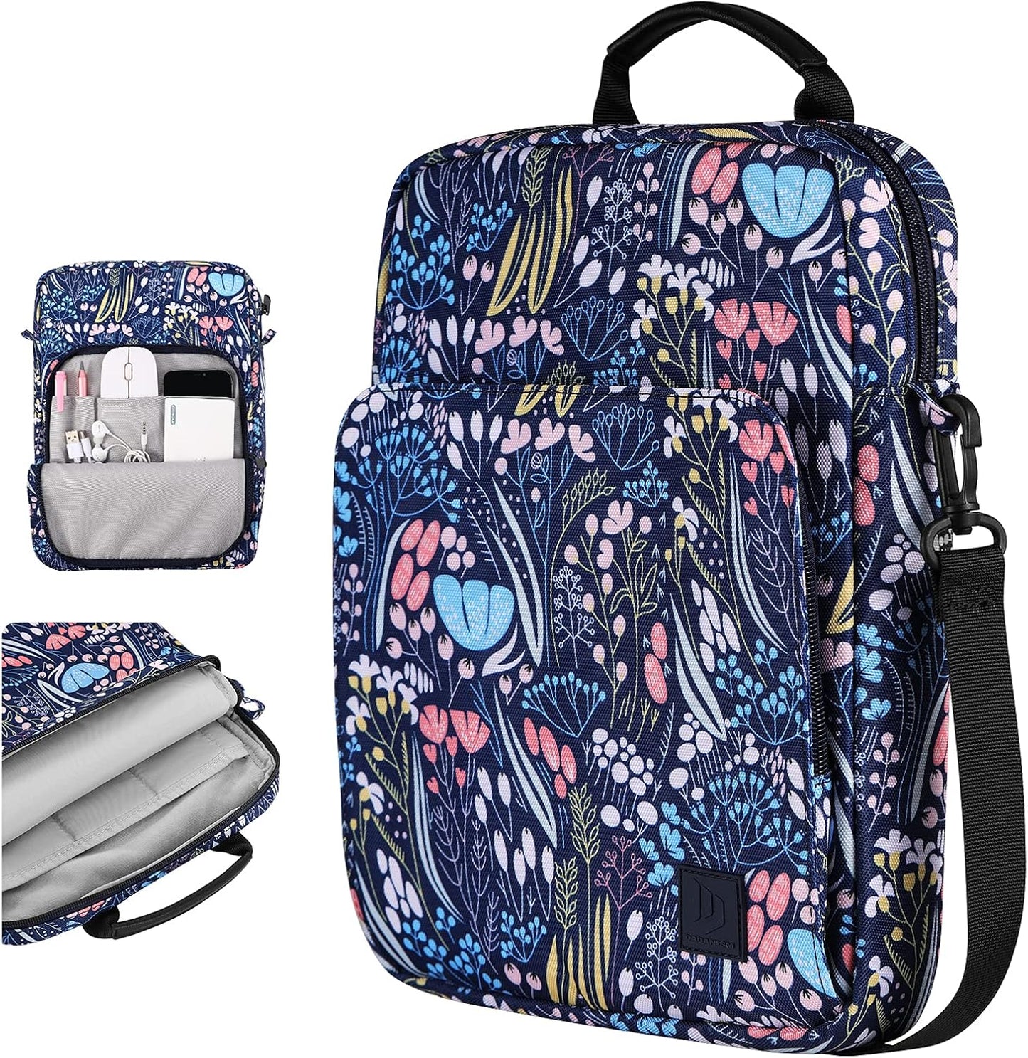 Dadanism 9-11 Inch Tablet Sleeve Bag Carrying Case with Shoulder Strap for iPad (A16) 11", iPad 10th Gen 10.9", iPad Air M4/Pro M5 11", iPad 9/8/7th 10.2", Galaxy Tab A11+ Plus 11", Cloudy Pink