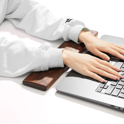 Wooden Keyboard Wrist Rest, Keyboard Wooden Palm Rest，Keyboard Wrist Rest Pad, Solid Wood Mouse Pad Wrist Guard, Ash Wood Wrist Rest, Wrist Pad for Keyboard, (Fraxinus Excelsior,11.8in)