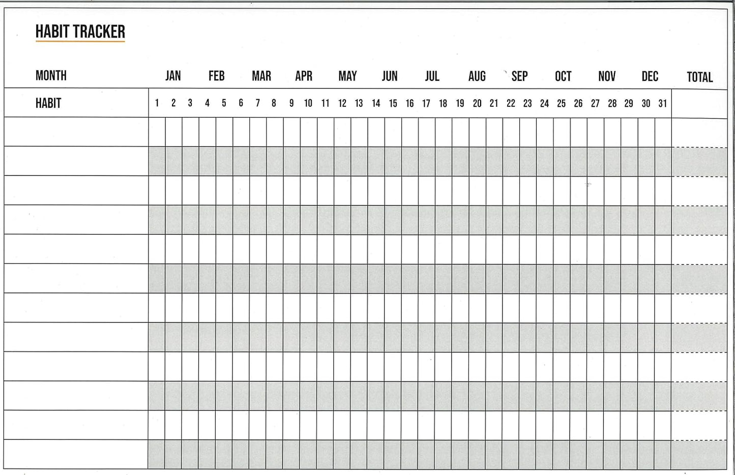 Dry Erase Calendar Double-Sided Monthly Planner Habit Tracker Journal