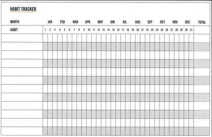 Dry Erase Calendar Double-Sided Monthly Planner Habit Tracker Journal