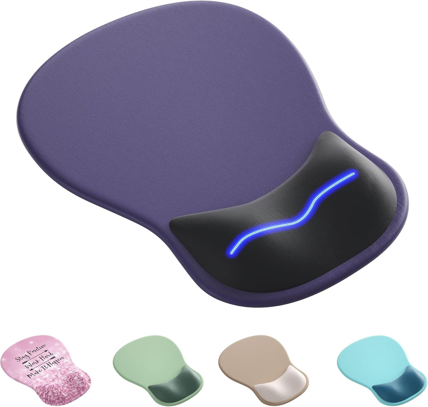 Ergonomic Mouse Pad with Wrist Rest,Cute Gel Mousepad Wrist Support - Small Mini Portable for Travel Mouse Pads for Desk Laptop,Computer,Office & Home Decor (Pink&Light Pink)