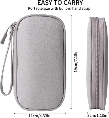 Universal Cable Organizer - Electronics Accessories Bag for Charger, Phone, Memory Cards & Travel Gadgets (Black)
