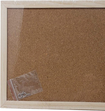 Mini Cork Bulletin Board Wood Framed 12 x 8 Inch for Home, Office or Dorm
