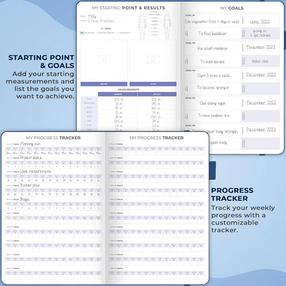 Clever Fox Fitness & Food Journal – Nutrition & Workout Planner for Women & Men – Diet & Gym Exercise Log Book with Calendars, Diet & Training Trackers - Undated, A5 Size, Hardcover (Forest Green)
