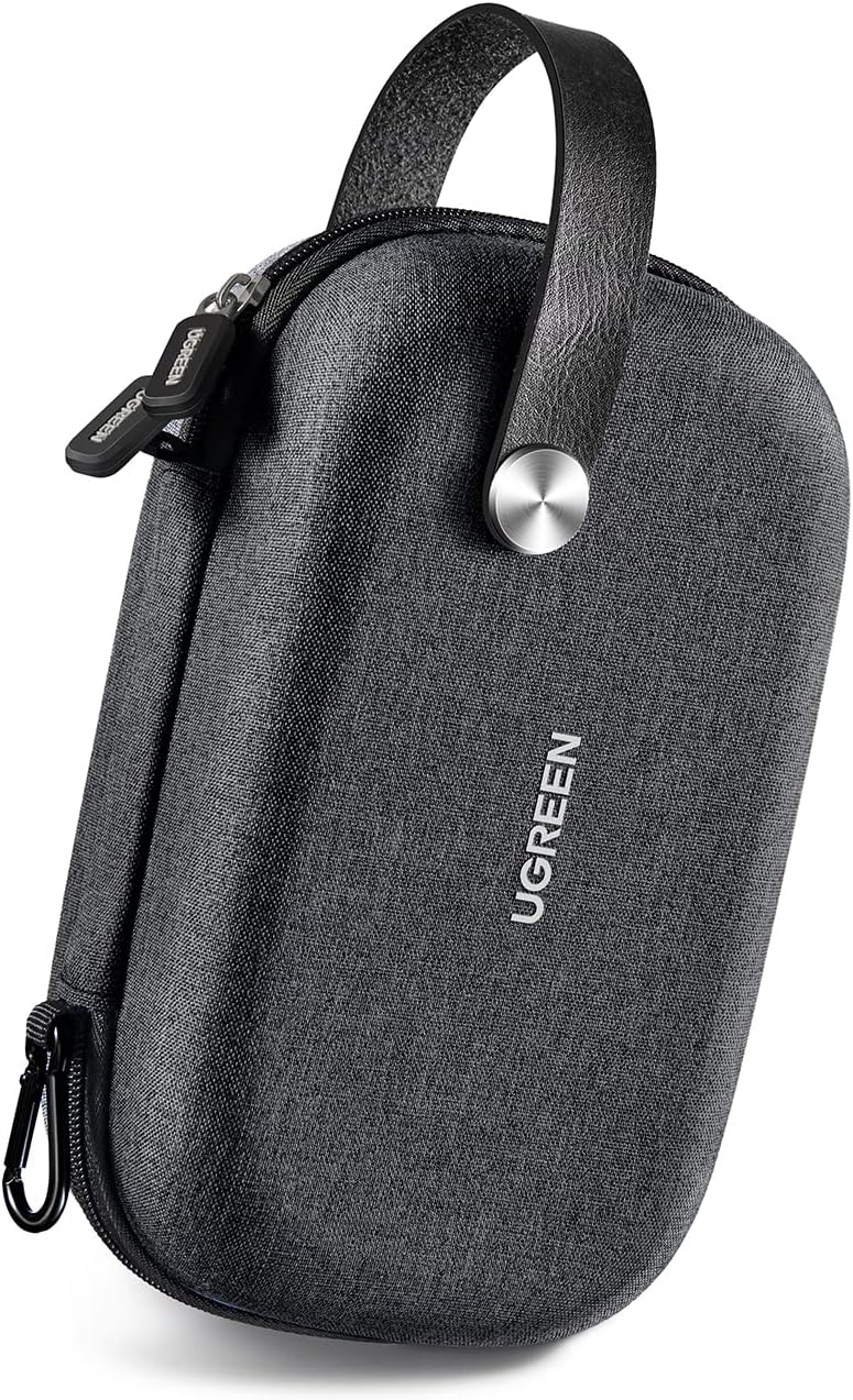 UGREEN Electronics Organizer Travel Case Cable Organizer Bag Waterproof Portable Storage Pouch for Charger, Cables, USB Flash Drive, Power Bank, Memory Card, Travel Accessories Black