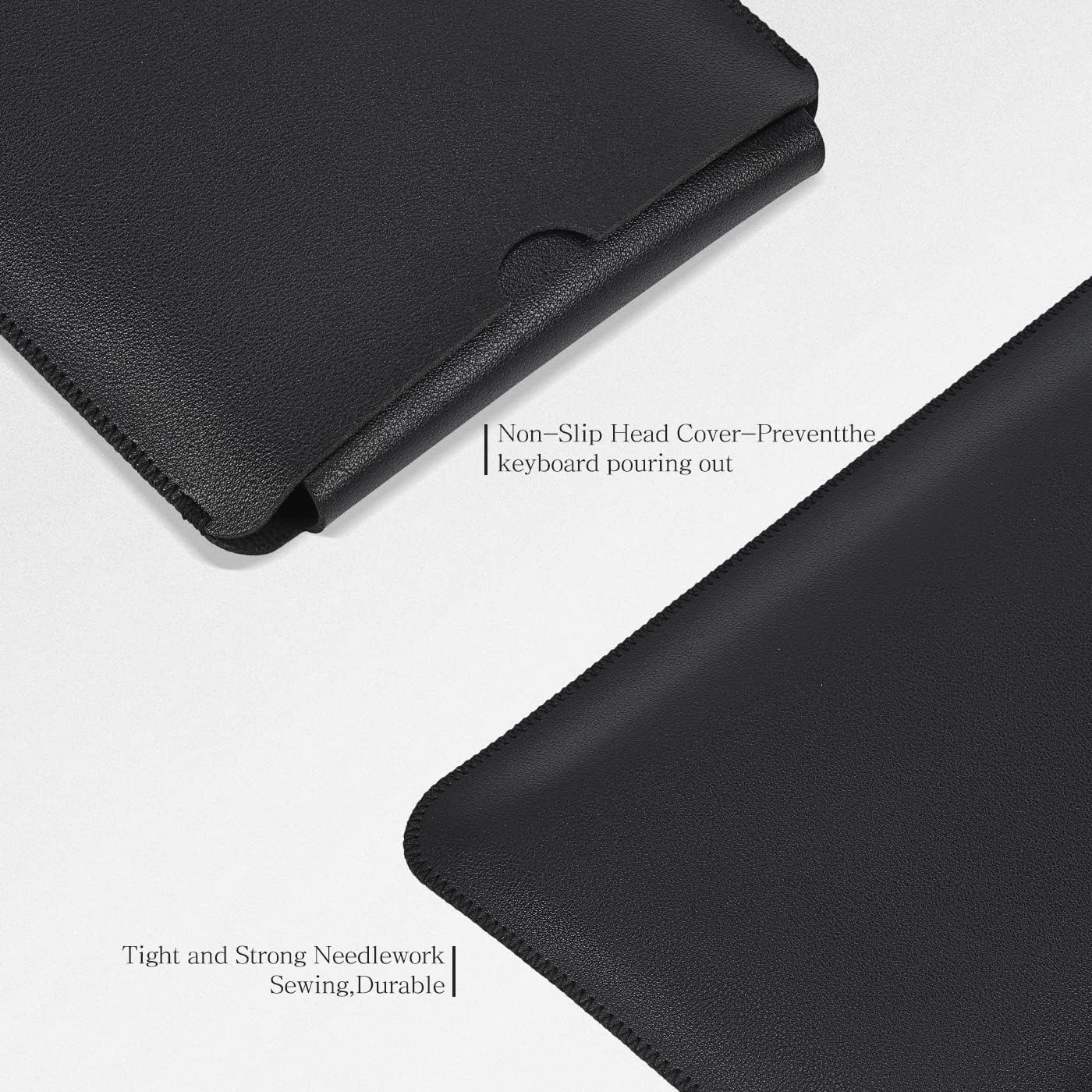 PU Leather Keyboard Sleeve Case for Logitech MX Keys Advanced/Mechanical Illuminated Performance Keyboard, Logitech MX Keys S Travel Bag-Black