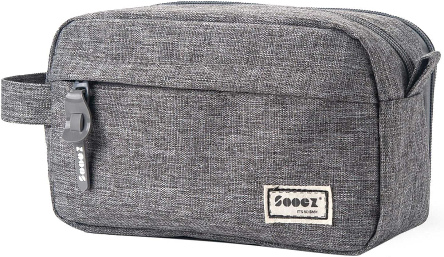 Sooez Original High Capacity Pencil Case, Big Pencil Bag Pouch Box Organizer Pen Case, Aesthetic Supply for Girls Adults, Portable Journaling Supplies with Easy Grip Handle & Loop, Mint Green