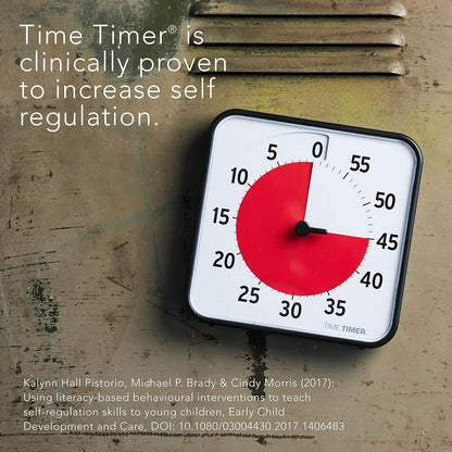 TIME TIMER 12 inch Visual Timer 60 Minute Kids Desk Countdown Clock with Dry Erase Activity Card, Also Magnetic for Classroom, Homeschooling Study Tool, Task Reminder, Home and Kitchen Timer