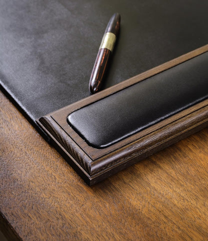 Dacasso Wood & Leather Pad with Side Rails