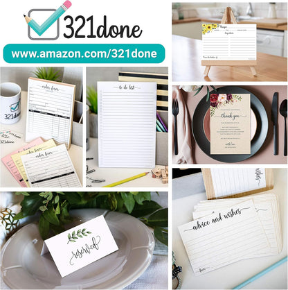 321Done Weekly Checklist Notepad - 50 Sheets (5.5" x 8.5") - This Week to Do Notepad Tear Off Planning Pad, Planner Checklist Organizing - Made in USA - Simple Script