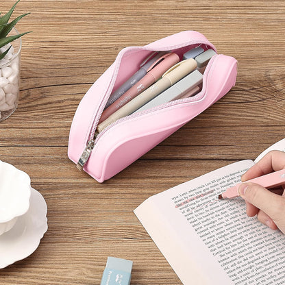 Mr. Pen- Silicone Pencil Case, Aesthetic Pencil Bag for Women, Makeup Pouch, Multifunctional Pouch for Stationery, Cosmetics and Electrical Goods Storage