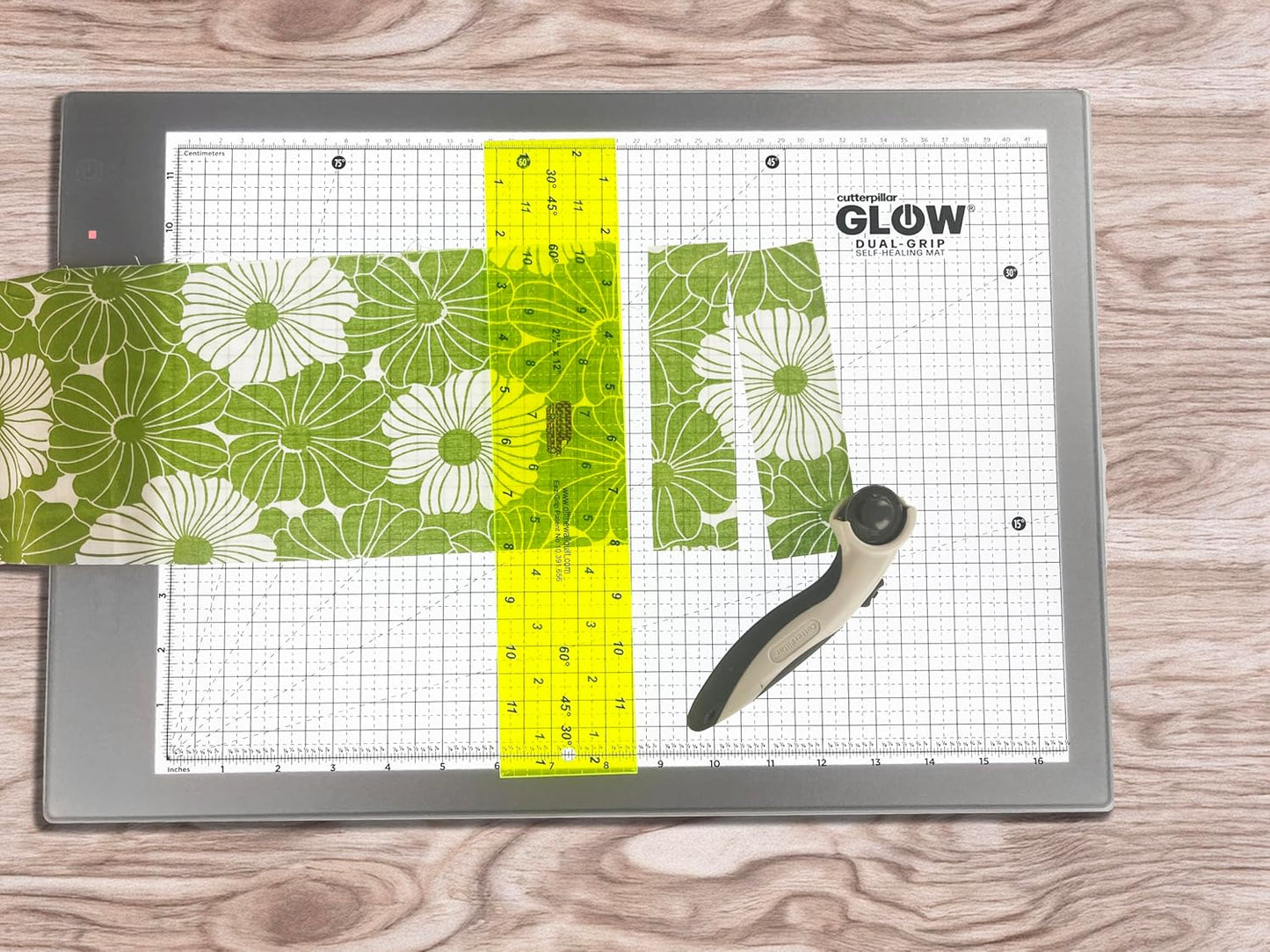 Cutterpillar Glow Premium II LED Light Board with Translucent Self-Healing Cutting Mat – 13" x 19" Light Box Tracing Pad with Non-Slip Mat and Built-in Rechargeable Battery