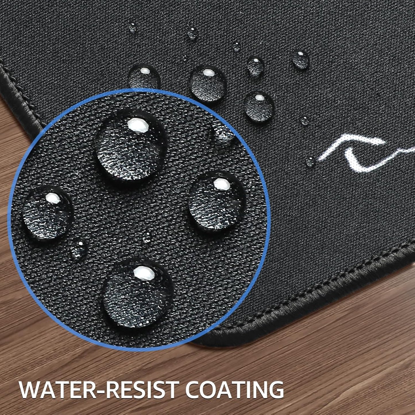 KTRIO Large Gaming Mouse Pad Desk Mat, Superior Micro-Weave Cloth for Precise Mouse Control, Non-Slip Rubber Base, Stitched Edges, Water-Resistant, for Gamer, Office & Home, 31.5" x 11.8" inches
