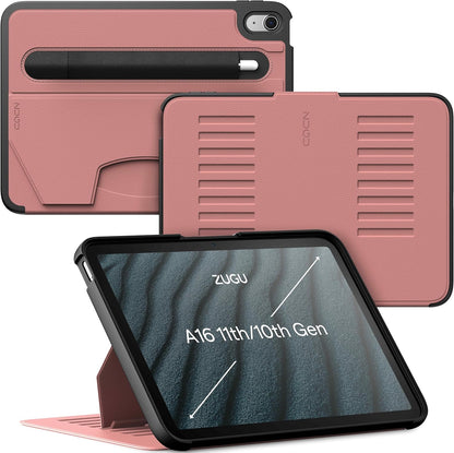 ZUGU CASE for iPad A16 11th Generation 11 Inch (2025), 10th Gen 10.9 Inch (2022) Magnetic Stand & Sleep/Wake Cover, Model #s A3354, A3355, A3356, A2696, A2757, A2777, Stealth Black