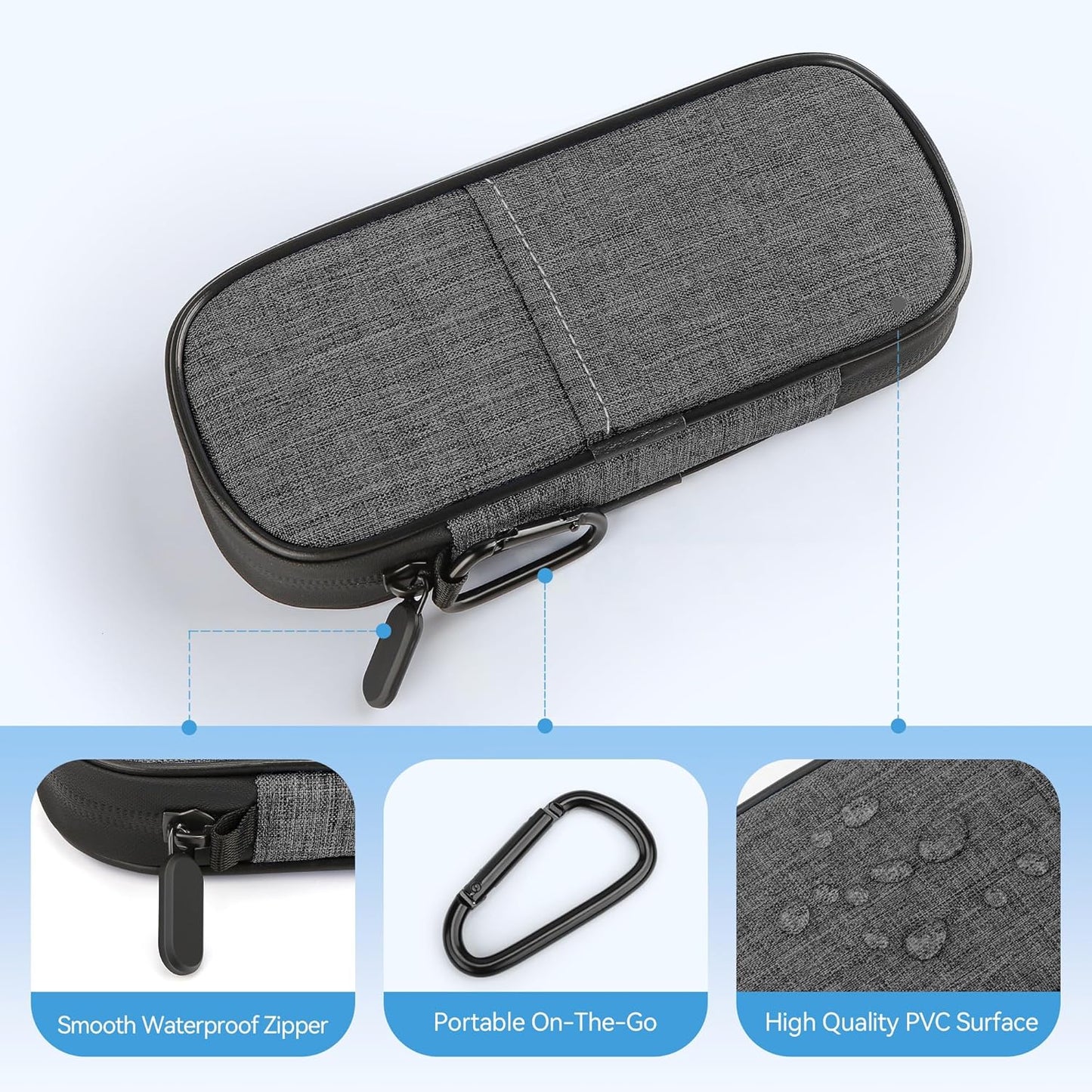 Gelozid Insulin Pen Cooler Travel Case Diabetic Medication Insulated Cool Organizer with 2 Reusable Ice Packs for Insulin Pen and Other Diabetic Supplies, for the Daily Life and Trip(Black)