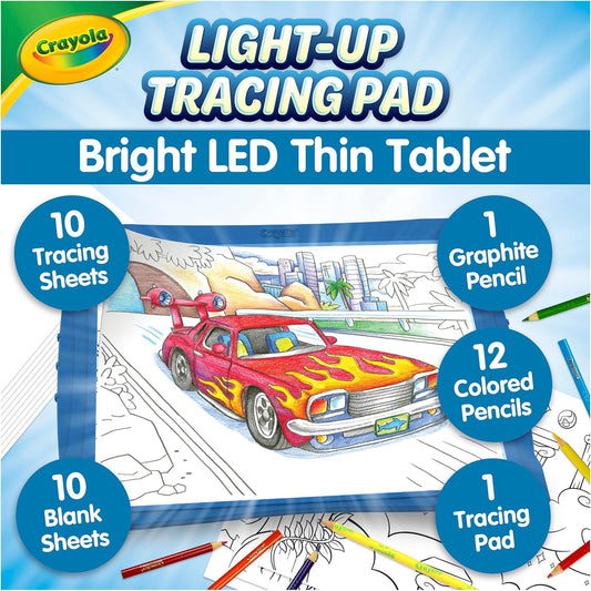 Crayola Light Up Tracing Pad Pink, Best Birthday Gifts for Girls & Boys, 6, 7, 8 Year Olds, Kids Toys, Light Box Art Kit for Kids [Amazon Exclusive]