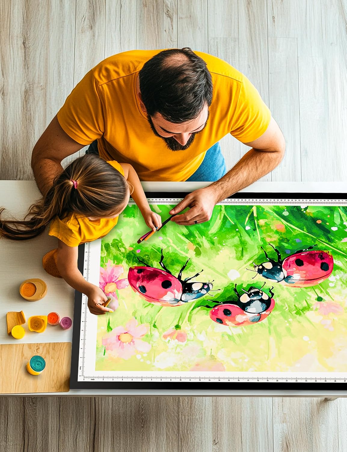 A2 Light Pad - 26"x19", 10000+ LUX Super Bright 10 Levels/Stepless Dimming 3 Colors Art Light Board Extra Large with UL Adapter for Diamond Painting, Tracing, Drawing, Sketching - Aluminum Frame