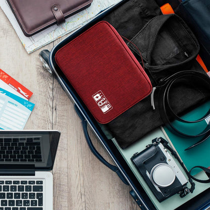 SELLYFELLY Electronic Bag Travel Cable Accessories Bag Waterproof Double Layer Electronics Organizer Portable Storage Case for Cable, Cord, Charger, Phone, Adapter, Power Bank, Kindle, Hard Drives