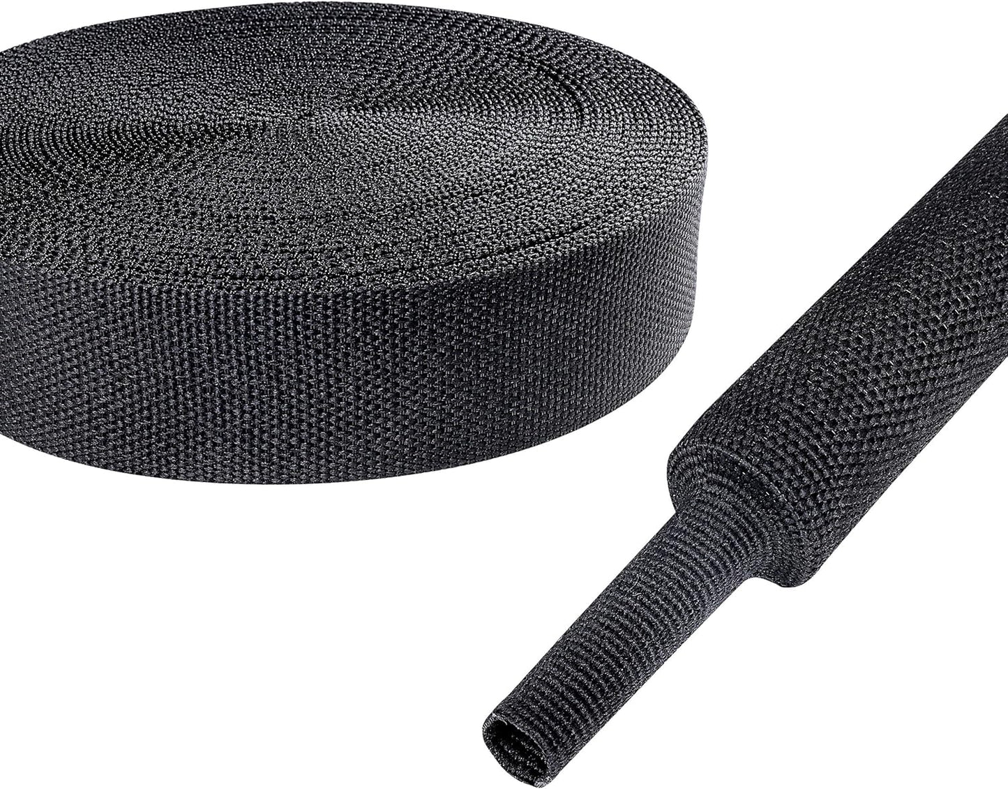 Braided Sleeving Heat Shrinkable Fabric 2:1 Ratio- Abrasion Protection Flexibility Wiring Harness Cable Sheath (3/8" ID, 16ft) - Colors B