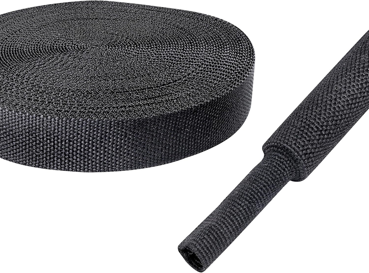 Braided Sleeving Heat Shrinkable Fabric 2:1 Ratio- Abrasion Protection Flexibility Wiring Harness Cable Sheath (3/8" ID, 16ft) - Colors A