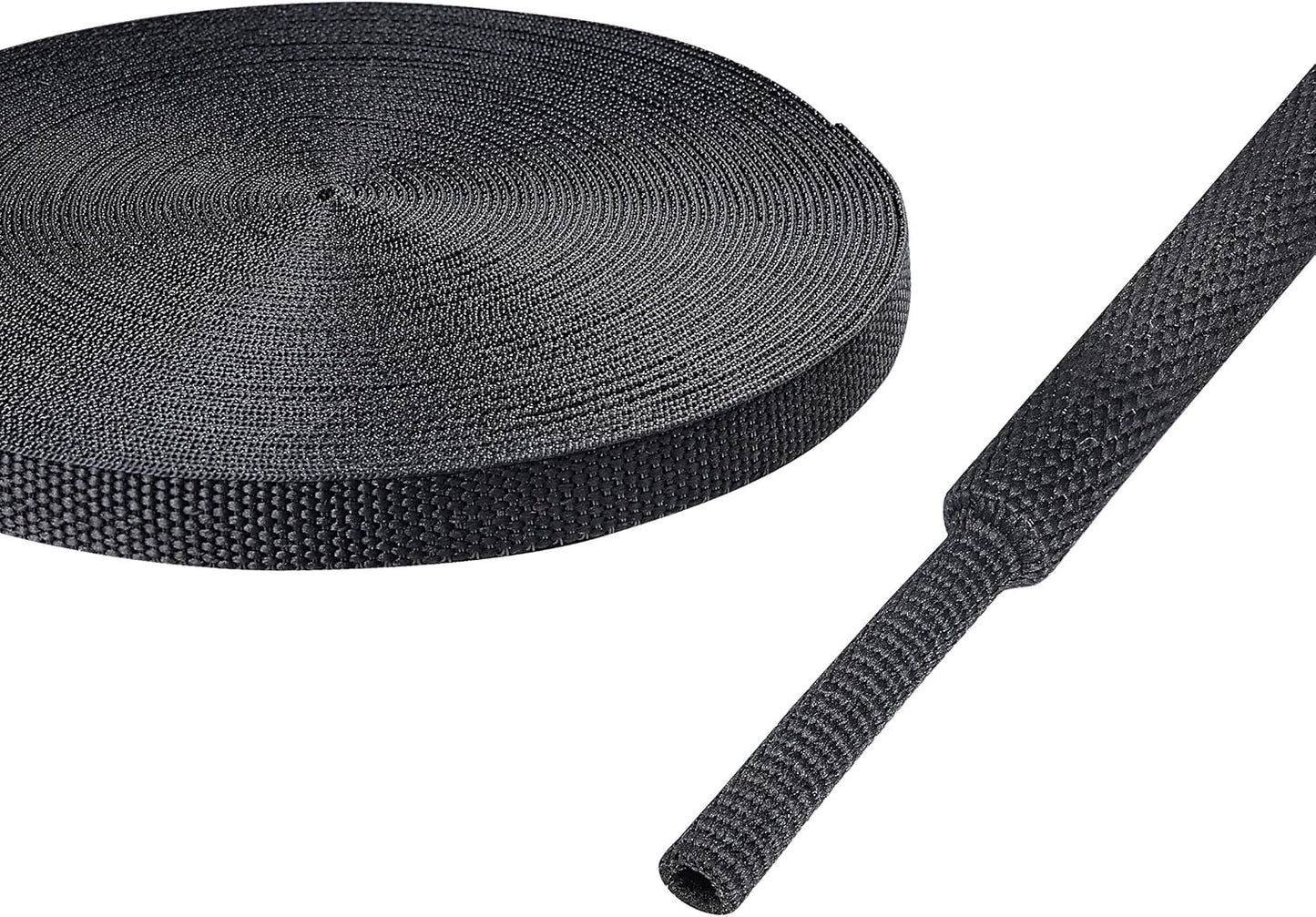 Braided Sleeving Heat Shrinkable Fabric 2:1 Ratio- Abrasion Protection Flexibility Wiring Harness Cable Sheath (3/8" ID, 16ft) - Colors A