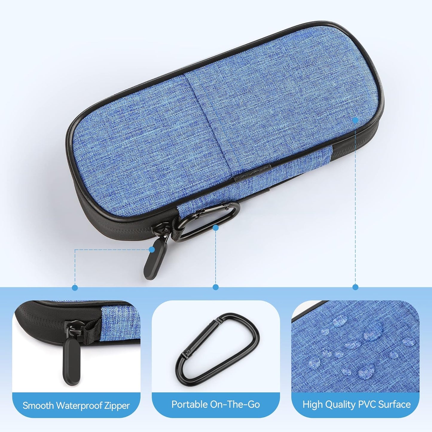 Gelozid Insulin Pen Cooler Travel Case Diabetic Medication Insulated Cool Organizer with 2 Reusable Ice Packs for Insulin Pen and Other Diabetic Supplies, for the Daily Life and Trip(Black)