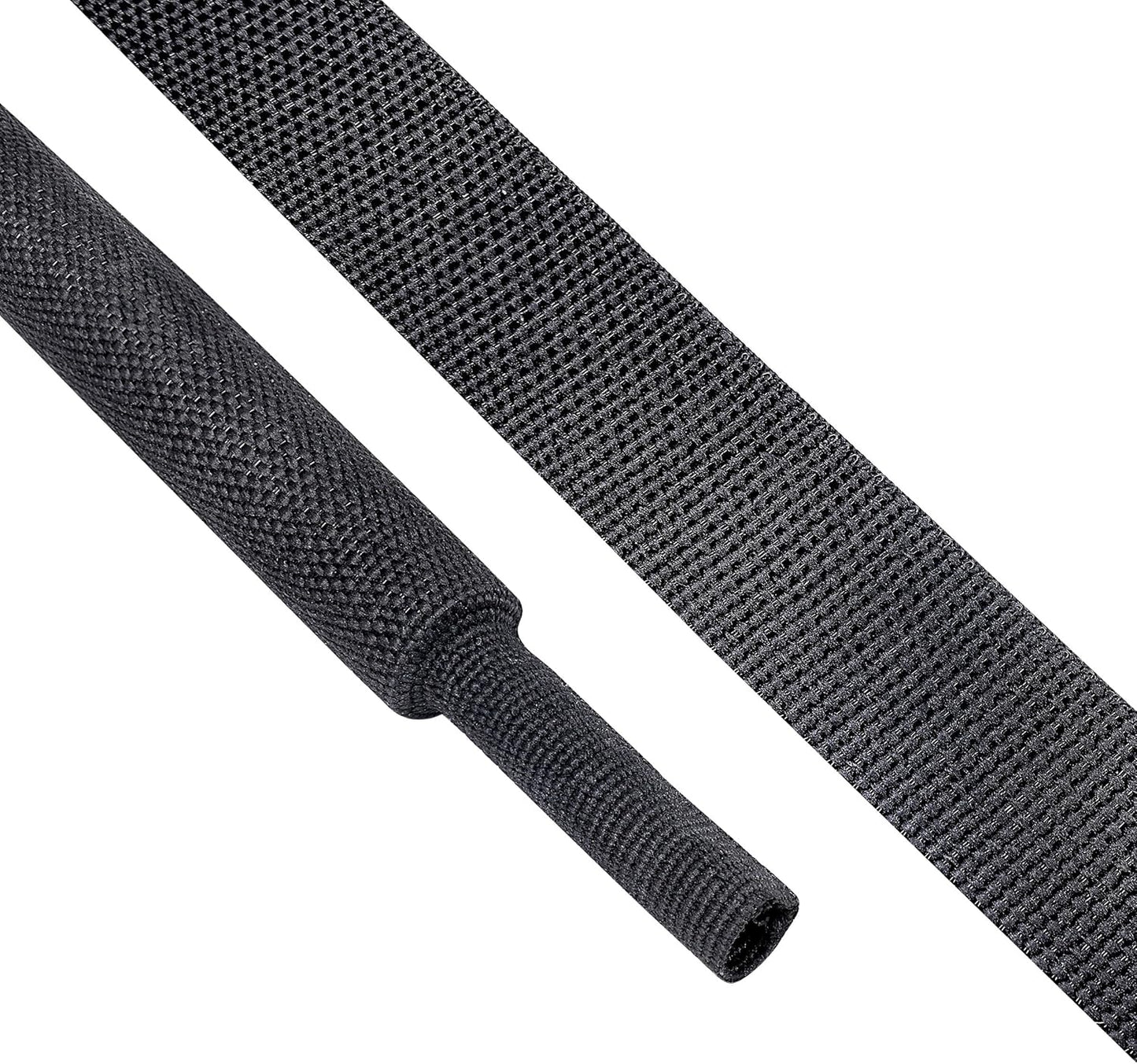 Braided Sleeving Heat Shrinkable Fabric 2:1 Ratio- Abrasion Protection Flexibility Wiring Harness Cable Sheath (3/8" ID, 16ft) - Colors B