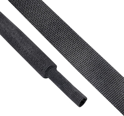 Braided Sleeving Heat Shrinkable Fabric 2:1 Ratio- Abrasion Protection Flexibility Wiring Harness Cable Sheath (3/8" ID, 16ft) - Colors B