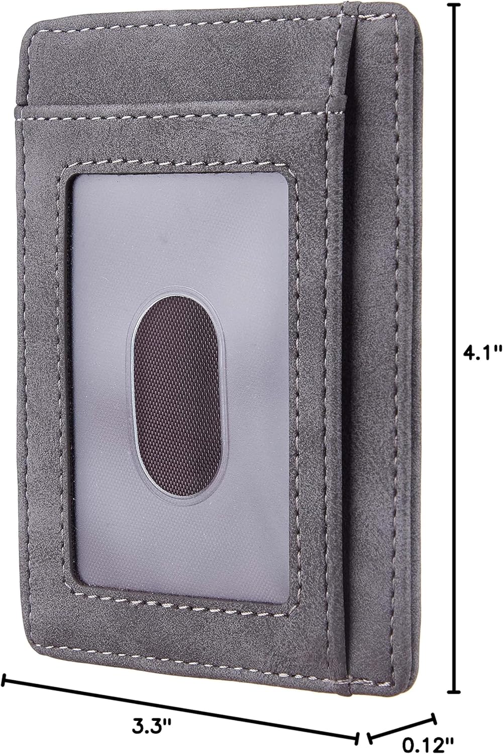 Travelambo Slim Wallet Front Pocket Minimalist Leather RFID Blocking Medium Size