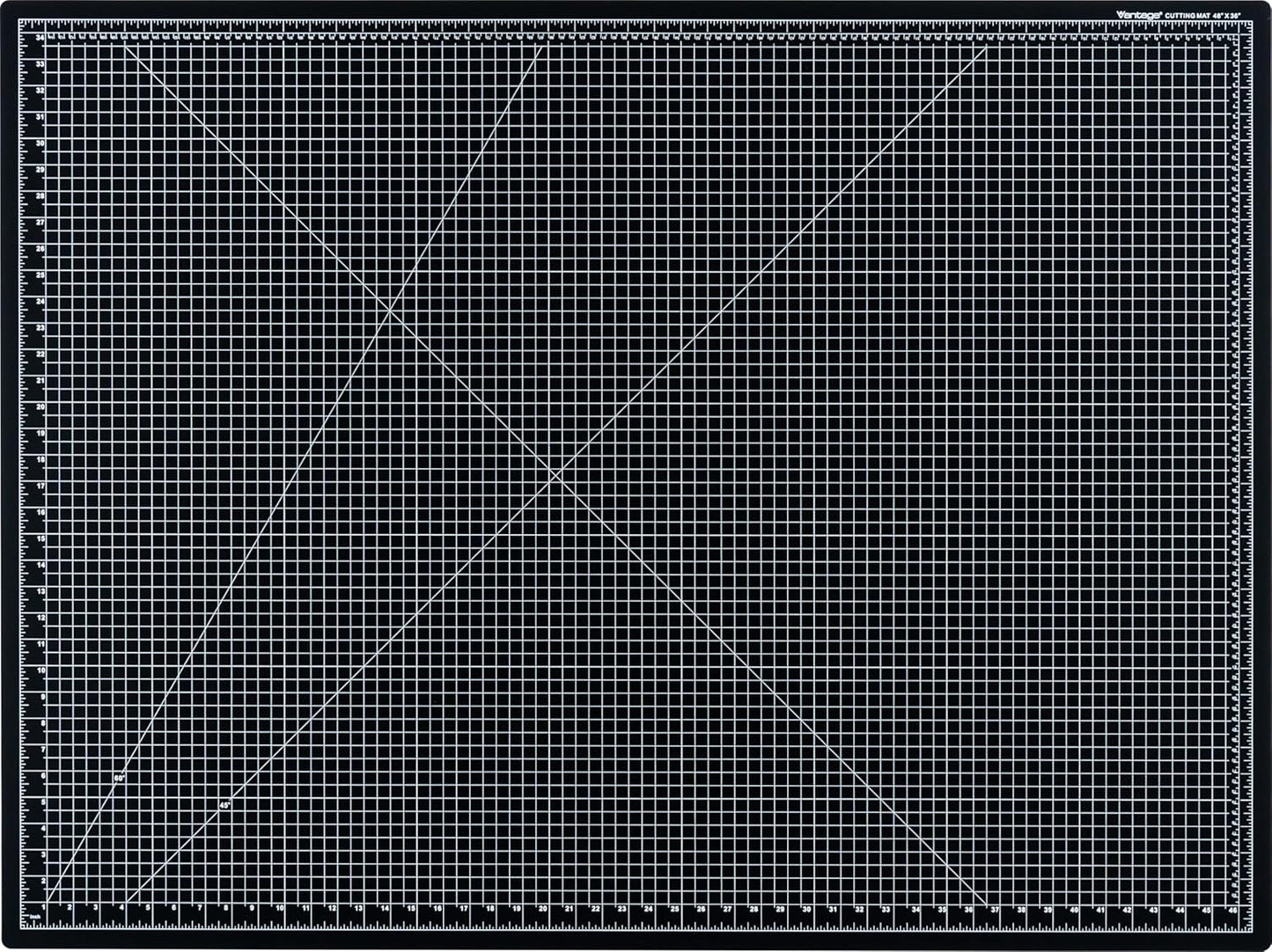 Dahle Vantage 10670 Premium Self-Healing Cutting Mat, 9"x12", 1/2" Grid, 5 Layers for Max Healing, Perfect for Crafts & Sewing, Black