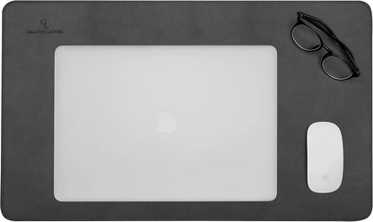 Gallaway Leather Desk Mat, Office Writing Desk Pad, Large 36" x 17" Dark Brown, for Top of Desks, Gift Ready Elegant Computer Desk Cover Protector PU Leather