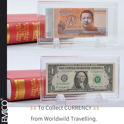 PayandPack EMICO Deluxe Solid Currency Photo Paper Slab Holder Frame for Regular Bill Dollar