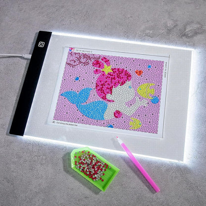 Mini A5 LED Light Box for Drawing and Tracing,A5 Diamond Art Painting Light Board,LED Copy Board Tracing Box,Light Pad