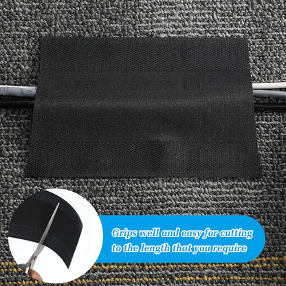 WILLBOND Carpet Cord Cover Cable Protector Floor Cover Cable Protector Management Only for Commercial Office Carpet(19.69 ft,Black)