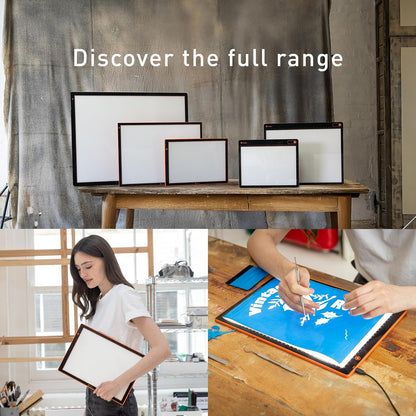 Daylight Wafer 3 Light Pad (A2+) Dimmable with Memory Function, Perfect for Tracing, Sketching, Scrapbooking and Other Craft Projects,18X23.5 inches, Black