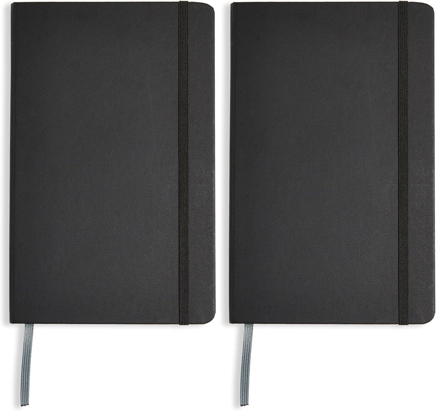 Amazon Basics Classic Grid Notebook for Writing and Note Taking, Hardcover, Graph Ruled, 240 Pages, 5" x 8.25", Black